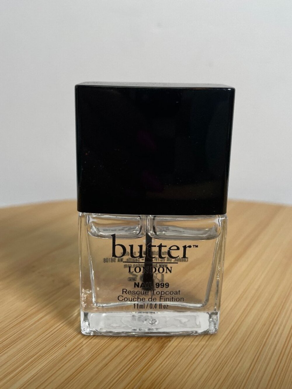 Butter London Nail 999 Rescue Topcoat Clear 0.4 oz Lacquer Vernis